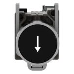 Schneider Automation - Bouton-poussoir noir Ø22 - à impulsion affleurant - 1NO - XB4BA3351 – Image 2
