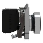 Schneider Automation - Bouton-poussoir noir Ø22 - à impulsion affleurant - 1NO - XB4BA3351 – Image 3