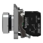 Schneider Automation - Bouton-poussoir noir Ø22 - à impulsion affleurant - 1NO - XB4BA3351 – Image 5