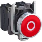 Schneider Automation - Bouton-poussoir rouge Ø22 - à impulsion affleurant - 1O - XB4BA4322