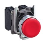Schneider Automation - Bouton-poussoir rouge Ø22 - à impulsion dépassant - 1O - XB4BL42 – Image 2
