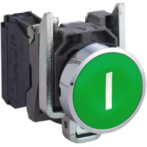 Schneider Automation - Bouton-poussoir vert Ø22 - à impulsion affleurant - 1F - XB4BA3311