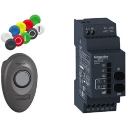 Détails visibles de Bouton poussoir sans fil sans pile avec récepteur pour Boutons-poussoirs industriels