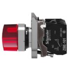 Schneider Automation - Bouton tournant lumineux rouge Ø22 - à manette - 2 positions - 24V - 1O+1F - XB4BK124B5 – Image 2