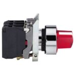 Schneider Automation - Bouton tournant lumineux rouge Ø22 - à manette - 2 positions - 24V - 1O+1F - XB4BK124B5 – Image 6