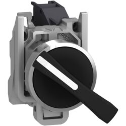Schneider Automation - Bouton tournant noir Ø22 - à crosse - 2 positions - 1F - XB4BJ21