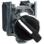 Schneider Automation - Bouton tournant noir Ø22 - à manette - 2 positions - 1O+1F - XB4BD25