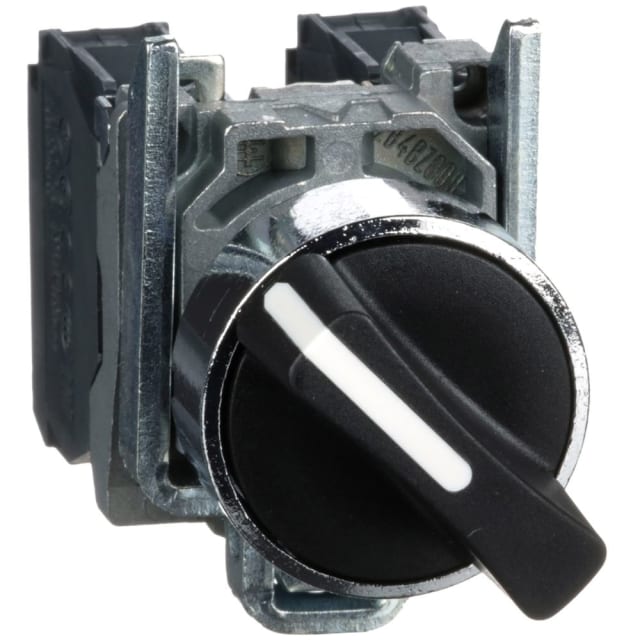 Schneider Automation - Bouton tournant noir Ø22 - à manette - 2 positions - 1O+1F - XB4BD25 Schneider Automation - Bouton tournant noir Ø22 - à manette - 2 positions - 1O+1F - XB4BD25