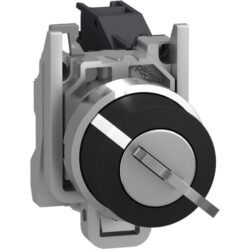 Schneider Automation - Bouton tournant noir Ø22 - à serrure - 2 positions - 1F - XB4BG21