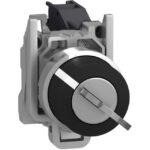 Schneider Automation - Bouton tournant noir Ø22 - à serrure - 2 positions - 1F - XB4BG41