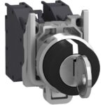 Schneider Automation - Bouton tournant noir Ø22 - à serrure - 3 positions - 2F - XB4BG03