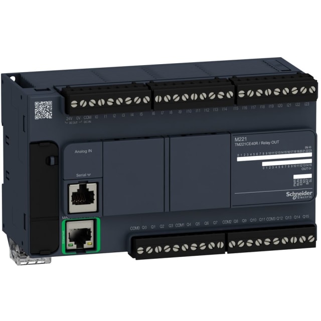 Schneider Automation - CONTROLLER M221-40IO RELAY ETHERNET COMP - TM221CE40R Schneider Automation - CONTROLLER M221-40IO RELAY ETHERNET COMP - TM221CE40R