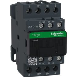 Schneider Automation - Contacteur 25A AC-1 - 4P (2NO + 2NC) 1NO 1NC - 230V AC 50...60Hz - LC1D128P7