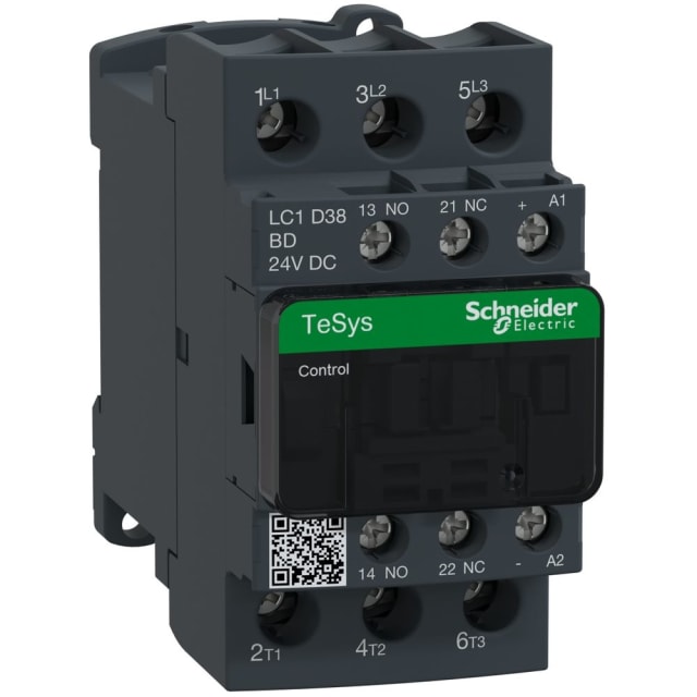 Schneider Automation - Contacteur 38A AC-3 - 3P 1NO 1NC - 24V DC - LC1D38BD Schneider Automation - Contacteur 38A AC-3 - 3P 1NO 1NC - 24V DC - LC1D38BD