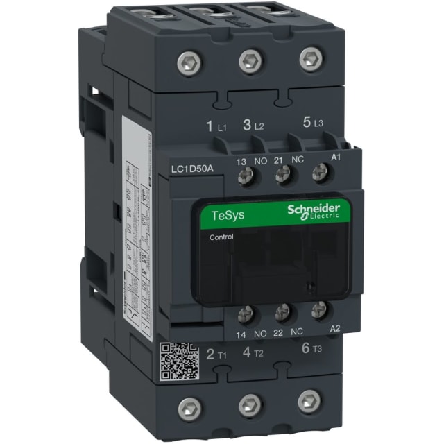 Schneider Automation - Contacteur EVERLINK 3P AC3 440V 50A avec bobine 230V AC - LC1D50AP7 Schneider Automation - Contacteur EVERLINK 3P AC3 440V 50A avec bobine 230V AC - LC1D50AP7