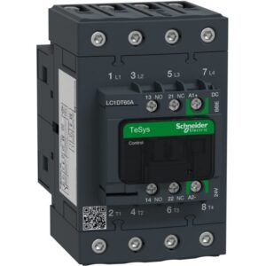 Schneider Automation - Contacteur TeSys D 4P 60A AC-1 jusqu'a 440V bobine 24V CC Everlink - LC1DT60ABBE