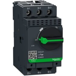 Détails visibles de Disjoncteur moteur magnétique 2,5A triphasé pour Disjoncteurs moteur