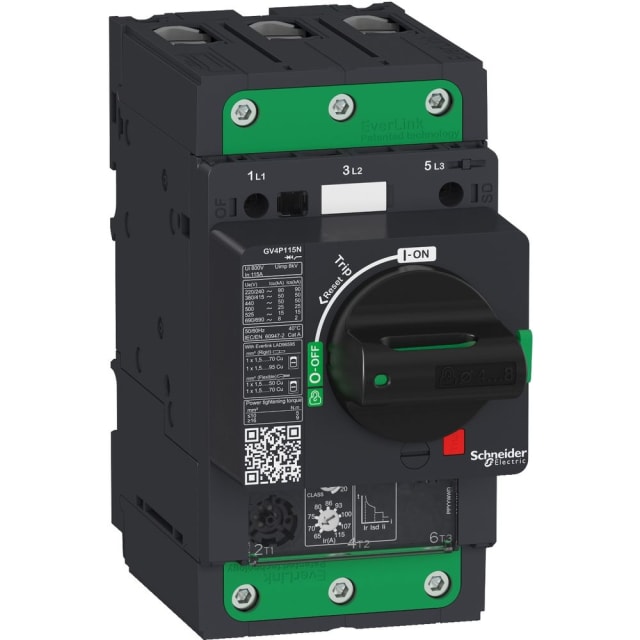 Schneider Automation - Disjoncteur-moteur magnéto-thermique GV4P - 115A 3P 25kA - comm.rot. - EverLink - GV4P115B Schneider Automation - Disjoncteur-moteur magnéto-thermique GV4P - 115A 3P 25kA - comm.rot. - EverLink - GV4P115B