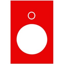 Étiquette rouge 30 x 40 mm symbole 0, configuration visible