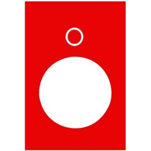 Schneider Automation - Étiquette - 30 x 40mm - rouge - 0 - ZB2BY2931