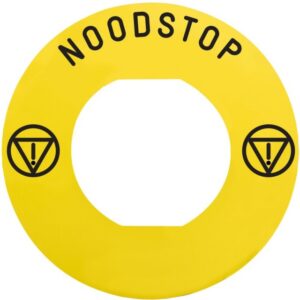 Schneider Automation - Étiquette - NOODSTOP (logo ISO13850) - Ø60 - jaune - ZBY9530M