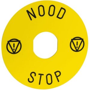 Schneider Automation - Etiquette - Ø22 - NOODSTOP -Ø90mm - jaune - ZBY8530