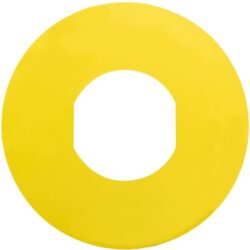 Étiquette non marquée jaune Ø22 Ø60 mm, configuration visible