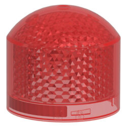 Lentille de balise rouge flash Ø70 mm 7L64, configuration visible