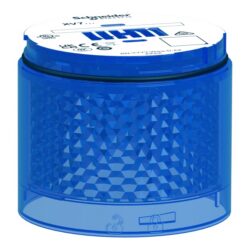 Module lumineux bleu fixe 24V LED Ø 70 mm, configuration visible