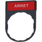 Schneider Automation - Porte étiquette 30x40mm standard - Ø22 - avec étiquette ARRET - ZBY2104
