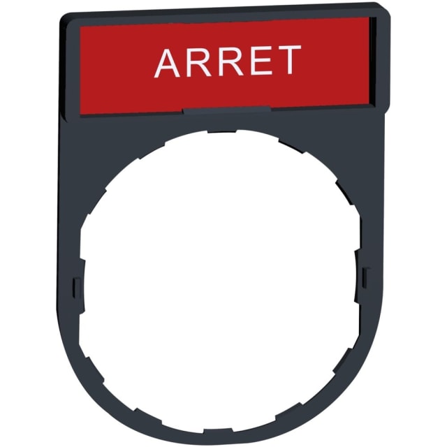 Schneider Automation - Porte étiquette 30x40mm standard - Ø22 - avec étiquette ARRET - ZBY2104 Schneider Automation - Porte étiquette 30x40mm standard - Ø22 - avec étiquette ARRET - ZBY2104