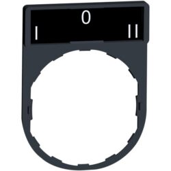 Détails visibles de Porte étiquette standard 30x40 mm Ø22 I-O-II pour Commande machine