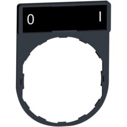 Détails visibles de Porte-étiquette Ø22 30 x 40 mm avec étiquette O-I pour Commande machine