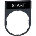 Schneider Automation - Porte étiquette 30x40mm standard - Ø22 - avec étiquette START - ZBY2303