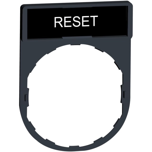 Schneider Automation - Porte étiquette 30x40mm standard - Ø22 - avec légende RESET - ZBY2322 Schneider Automation - Porte étiquette 30x40mm standard - Ø22 - avec légende RESET - ZBY2322