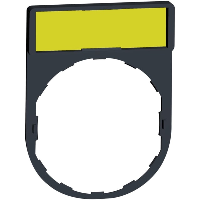 Schneider Automation - Porte étiquette non marquée 30x40mm standard - Ø22 - à graver - blanche/jaune - ZBY4101 Schneider Automation - Porte étiquette non marquée 30x40mm standard - Ø22 - à graver - blanche/jaune - ZBY4101