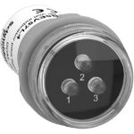 Schneider Automation - Témoin tension triphasée 400 VCA avec 3 LED blanc - XB5EV57L4