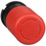Schneider Automation - Tête pour Arrêt d'urgence Ø30 - tourner pour déverrouiller - Ø22 - rouge - ZA2BS834