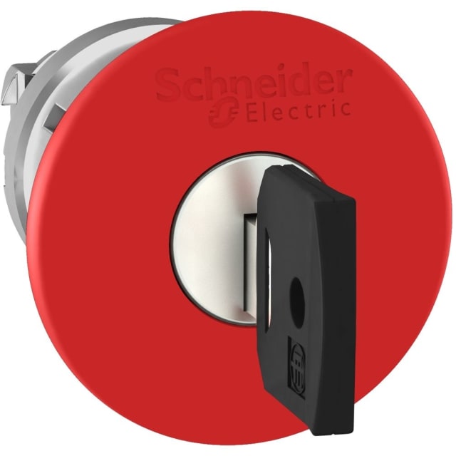 Schneider Automation - Tête pour Arrêt d'urgence Ø40 - déverrouillage par clé - Ø22 - rouge - ZB4BS944 Schneider Automation - Tête pour Arrêt d'urgence Ø40 - déverrouillage par clé - Ø22 - rouge - ZB4BS944