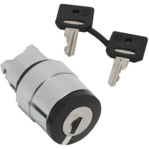 Schneider Automation - Tête pour bouton tournant à serrure - 2 positions - Ø22 - noir - ZB4BG212