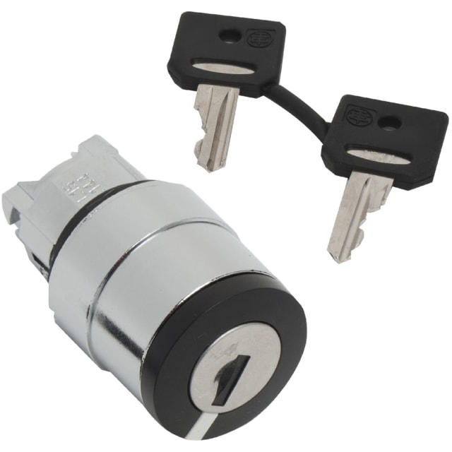 Schneider Automation - Tête pour bouton tournant à serrure - 2 positions - Ø22 - noir - ZB4BG212 Schneider Automation - Tête pour bouton tournant à serrure - 2 positions - Ø22 - noir - ZB4BG212