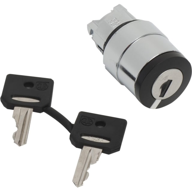Schneider Automation - Tête pour bouton tournant à serrure - 2 positions - Ø22 - noir - ZB4BG410 Schneider Automation - Tête pour bouton tournant à serrure - 2 positions - Ø22 - noir - ZB4BG410
