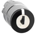 Schneider Automation - Tête pour bouton tournant à serrure - 3 positions - Ø22 - noir - ZB4BG7