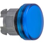Schneider Automation - Tête pour voyant - Ø22 - rond - cabochon lisse bleu pour ampoule BA9S - ZB4BV06
