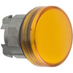 Schneider Automation - Tête pour voyant - Ø22 - rond - cabochon lisse jaune pour ampoule BA9S - ZB4BV05