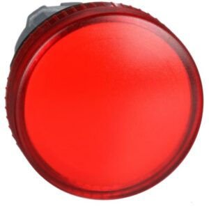 Schneider Automation - Tête pour voyant - Ø22 - rond - cabochon lisse rouge pour ampoule BA9S - ZB4BV04