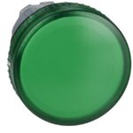 Schneider Automation - Tête pour voyant - Ø22 - rond - cabochon lisse vert pour ampoule BA9S - ZB4BV03