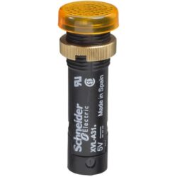 Schneider Automation - Voyant rond Ø12 - IP40 - jaune orangé - DEL intégrée - 24V - bornes - XVLA335