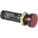 Schneider Automation - Voyant rond Ø12 - IP40 - rouge - DEL intégrée - 24V - bornes - XVLA334