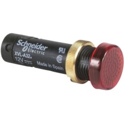 Schneider Automation - Voyant rond Ø12 - IP40 - rouge - DEL intégrée - 24V - bornes - XVLA334